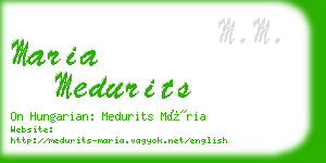 maria medurits business card